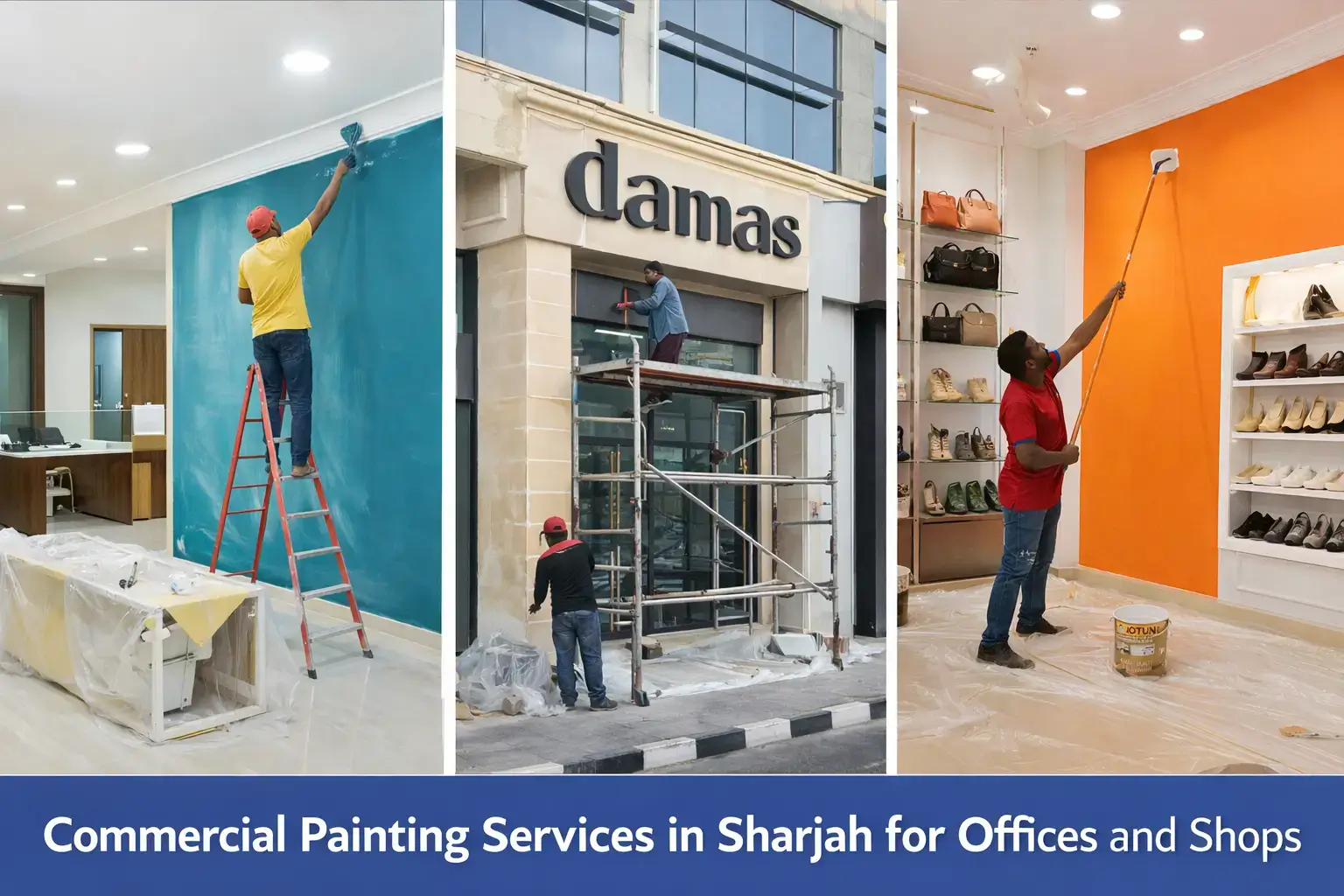 Commercial painting services in Sharjah for offices and shops