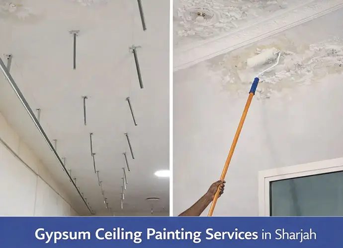 Gypsum ceiling painting services in Sharjah