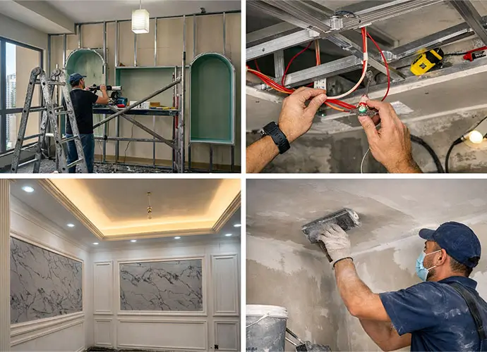 Professional gypsum ceiling services in Sharjah for residential and commercial properties