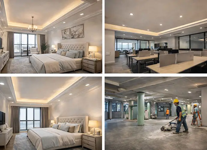 Residential and commercial gypsum ceiling services in Sharjah for modern interior spaces